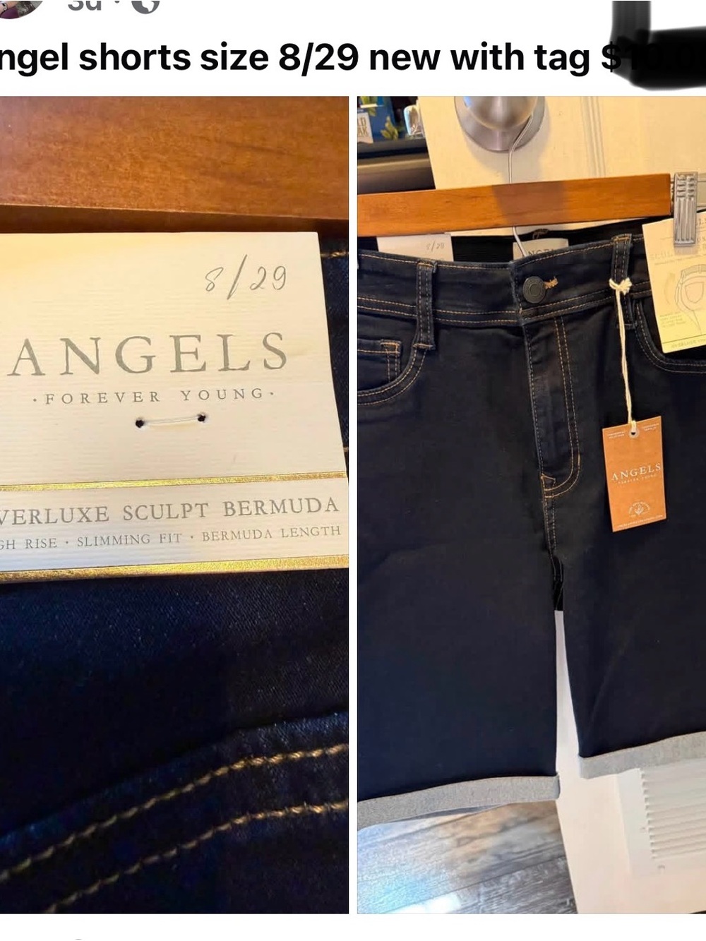 Angels Dark Indigo Denim Bermuda Shorts